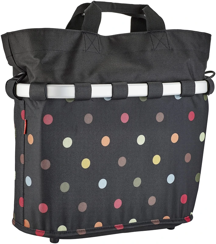 KlickFix 0308DO Bicycle Basket Oval M Dots