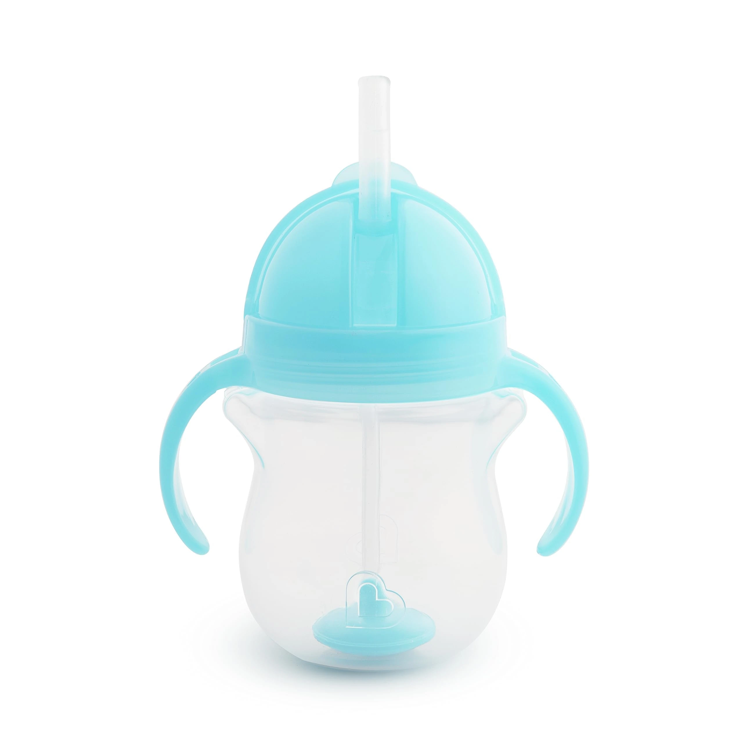 Munchkin Click Lock Tip and Sip Straw Cup | Baby Toddler Sippy Cups with Weighted Straw | BPA Free | Leakproof Cup | Dishwasher Safe | Baby Bottles -7oz/207 ml | Blue