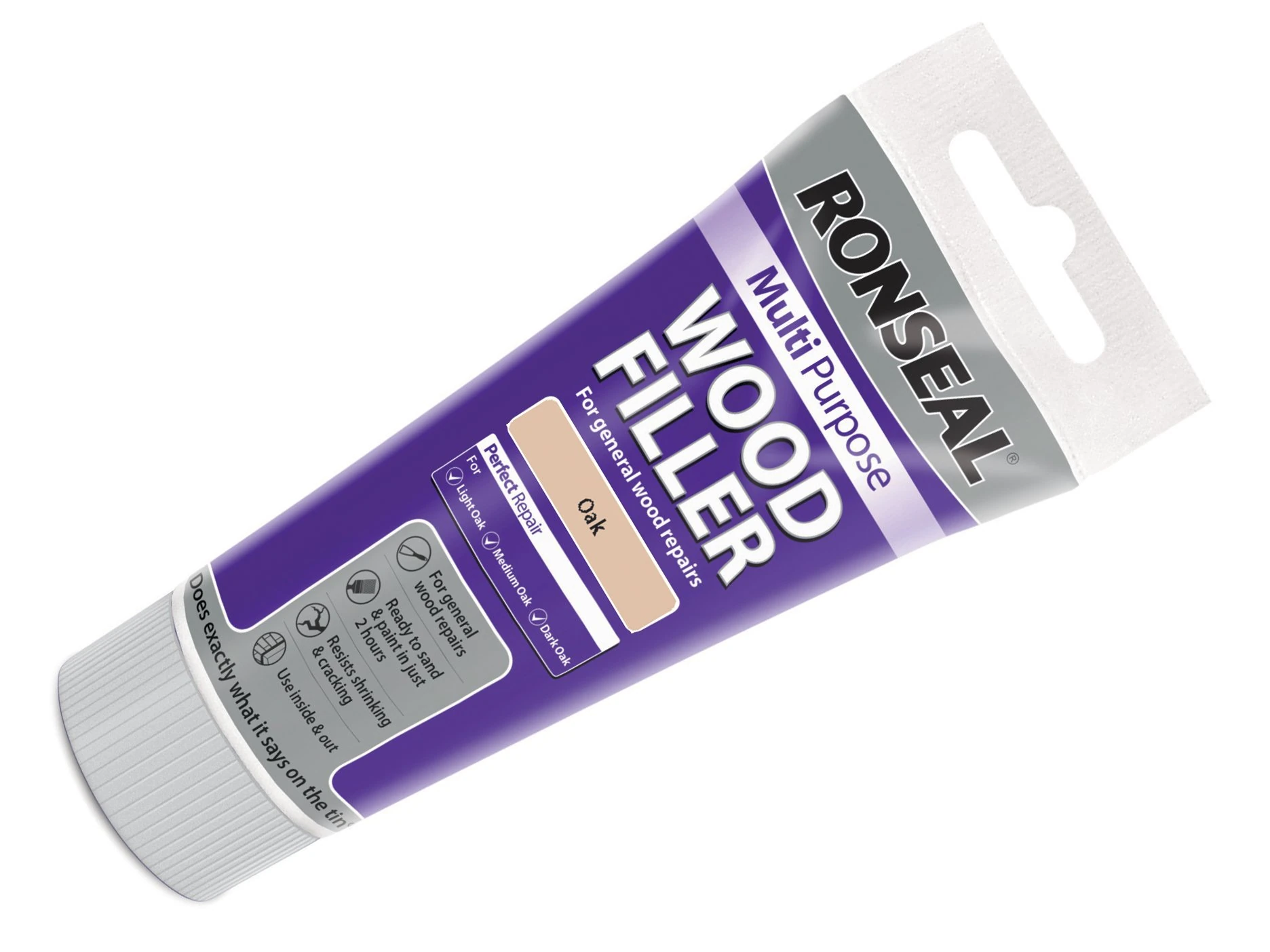 Ronseal MPWFO100G 100 g Multi-Purpose Wood Filler Tub - oak