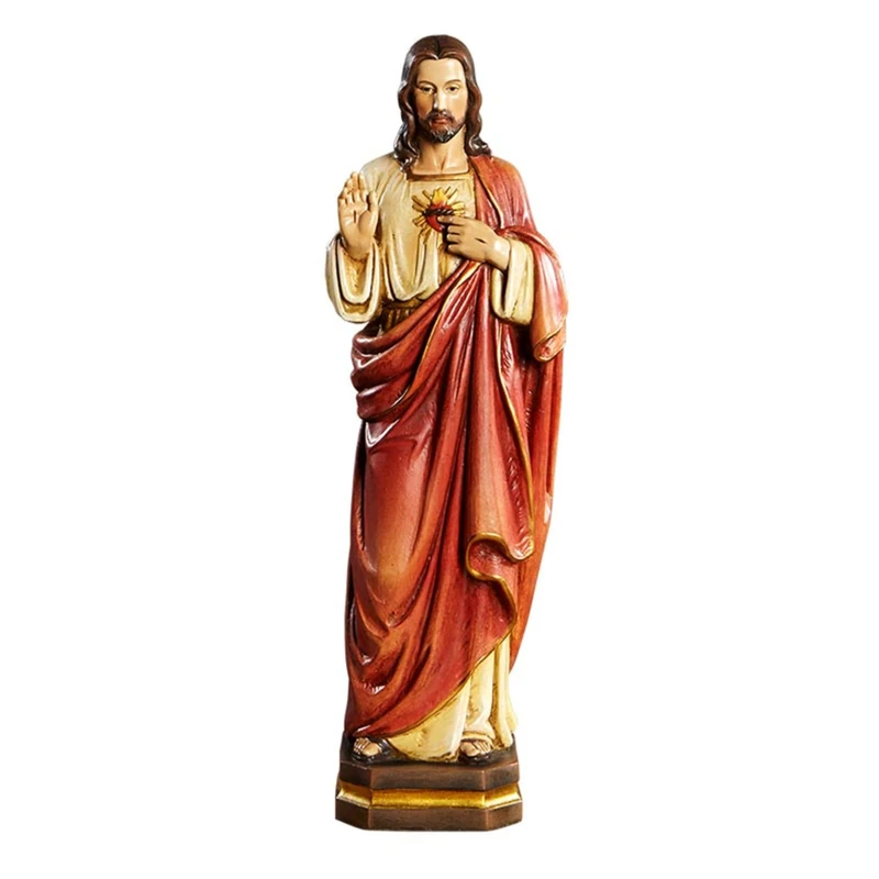 Autom 12" Val Gardena Sacred Heart Statue