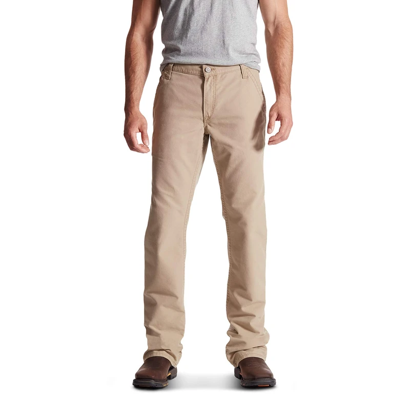 Ariat Men's Flame Resistant M4 Low Rise Boot Cut Jean Pants, Khaki, 35W x 34L