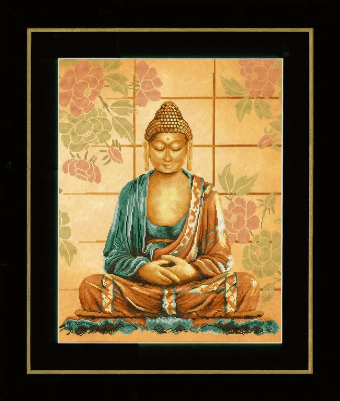 Vervaco "Buddha Counted Cross Stitch Kit, 100 Percent Cotton, Multi-Colour - Image 1