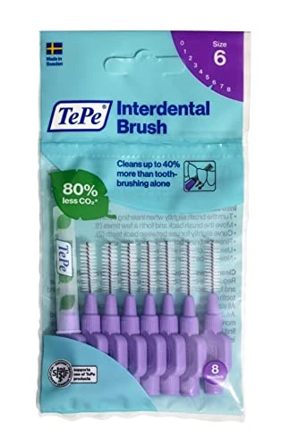 TePe 1.1 mm Size 6 Original Interdental Brush - Pack of 8