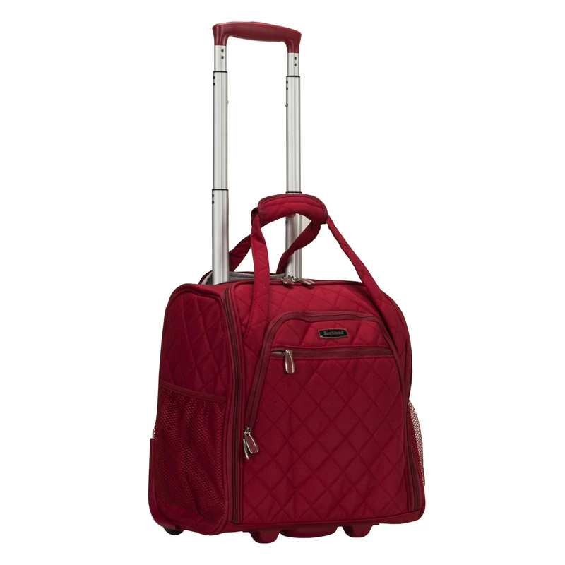 Rockland Melrose Upright Wheeled Underseater Carry-on Luggage, Red, Carry-On 16-Inch, Melrose Upright Wheeled Underseater Carry-on Luggage