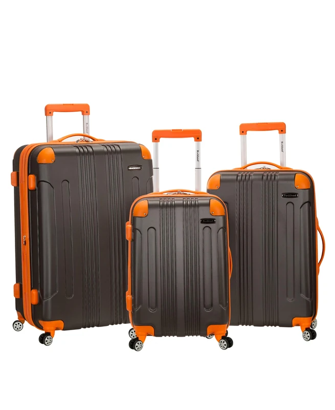Rockland London Hardside Spinner Wheel Luggage, Charcoal, 3-Piece Set (20/24/28), London Hardside Spinner Wheel Luggage - Image 1