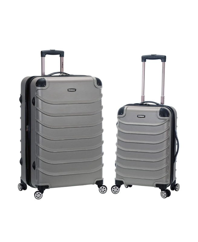 Rockland Speciale Hardside 2-Piece Expandable Spinner Luggage Set, Silver, 2-Piece Set (20/28), Speciale Hardside 2-Piece Expandable Spinner Luggage Set