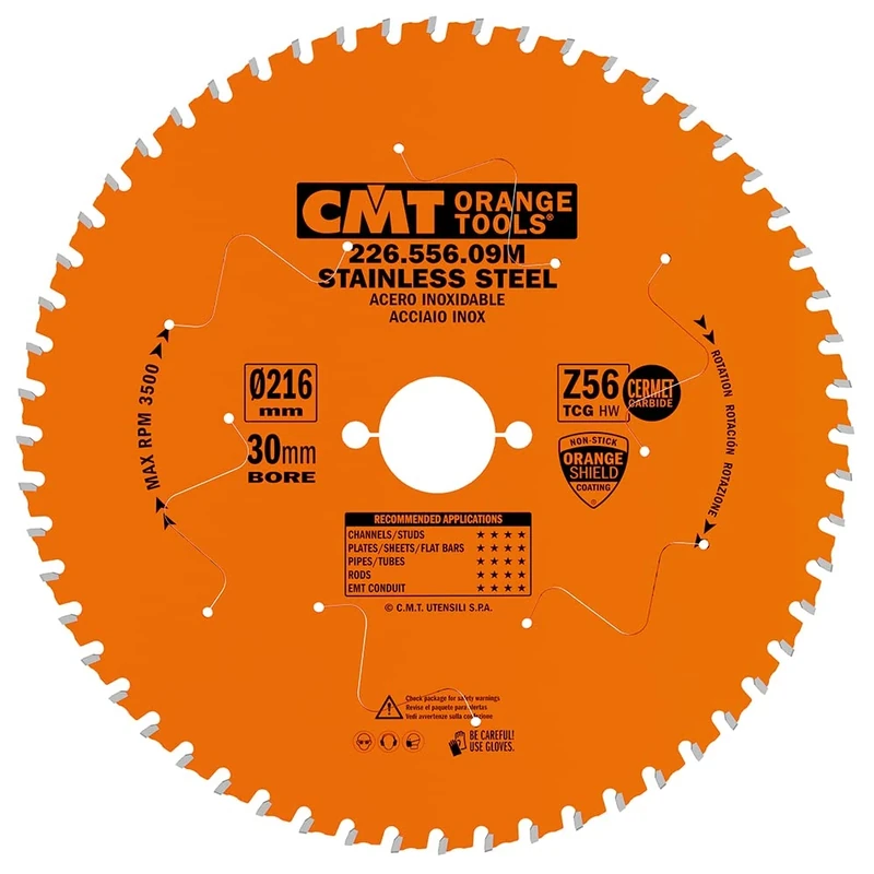 CMT 226.556.09M - Saw Blade for Stainless Steel Hw 216X1,8/1,4X30 Z56 Hwg