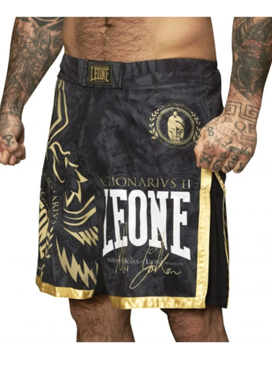 LEONE 1947, Legionarivs II MMA Shorts, Unisex Adult, Black, XL, AB790