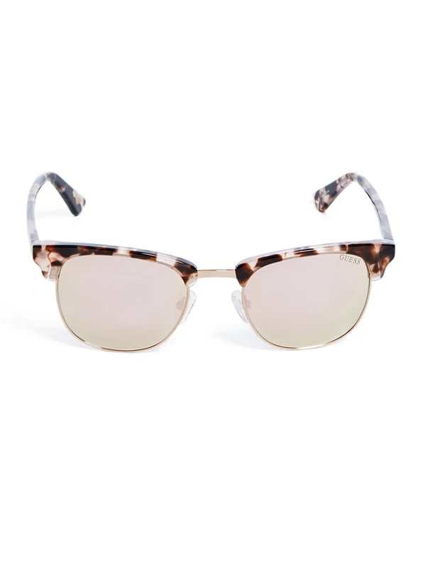 Guess Unisex Adults’ GU7414A Sunglasses, Brown (Avana Colorata/Bordeaux Specchiato), 51