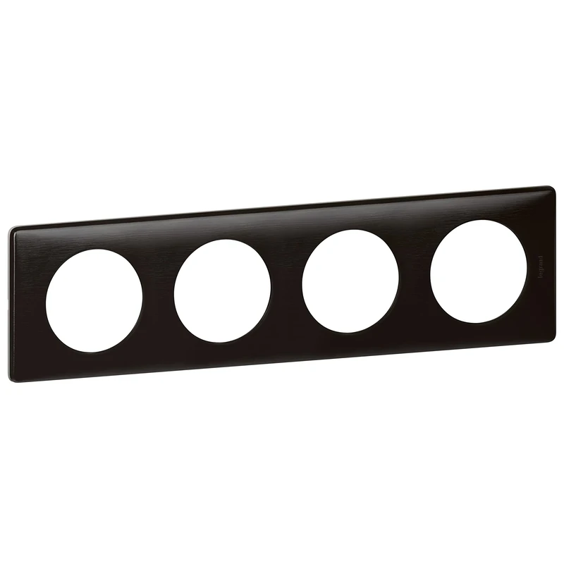 Legrand céliane LEG68984 Plate, Metal, 4 Holes Carbon