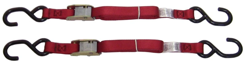 ANCRA 40888-10-03 Red Original Premium Cam Buckle Tie Down, 6 Pack