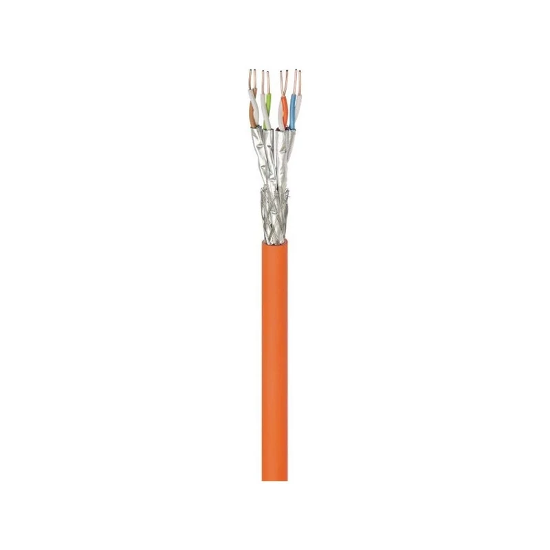 goobay 91890 CAT 7A Network Cable, S/FTP (PiMF), 500 m, Orange/Black
