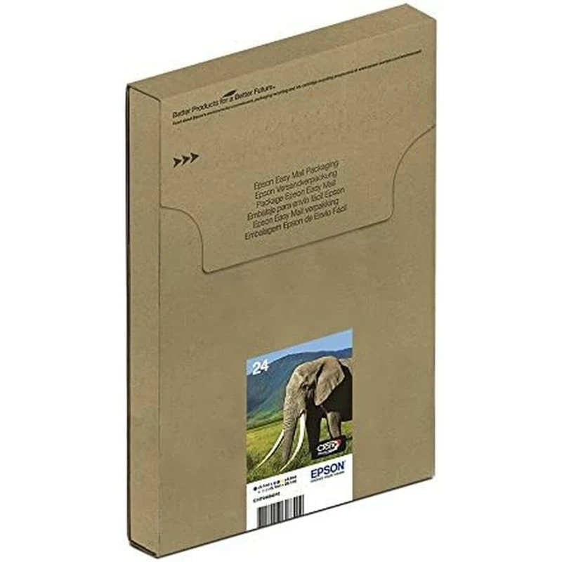 Epson 24 Elephant Genuine Multipack, Eco-Friendly Packaging, 6-colours Claria Photo HD Ink Cartridges
