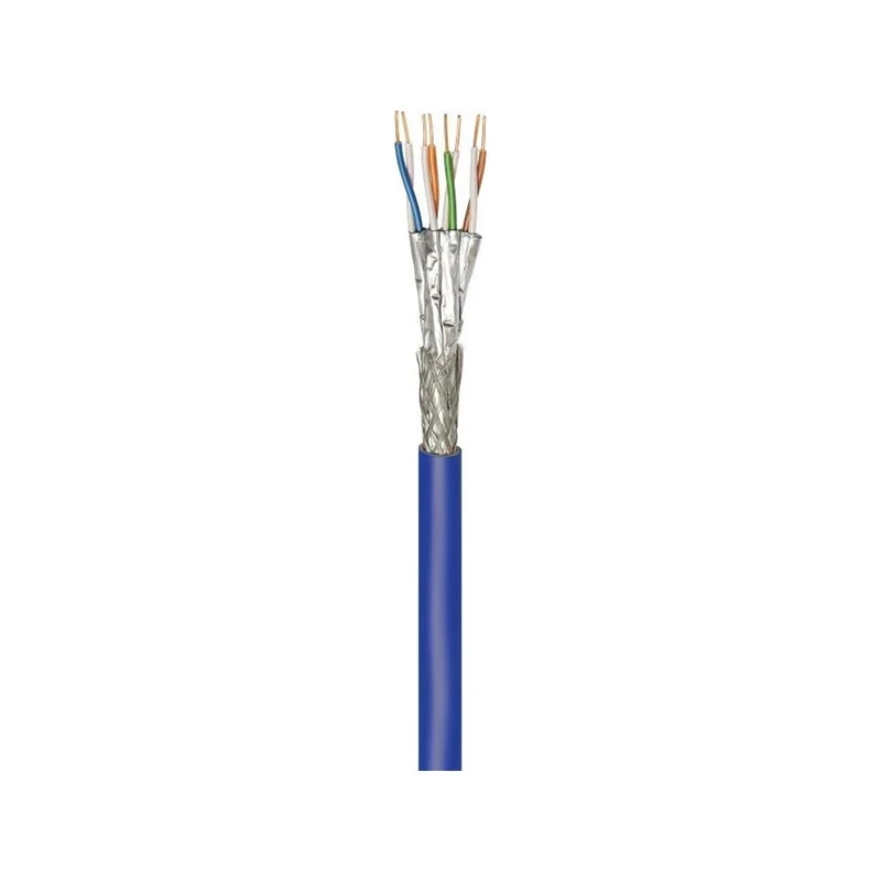 Goobay 91893 CAT 7A+ Network Cable, S/FTP PiMF, Blue, 100m Length