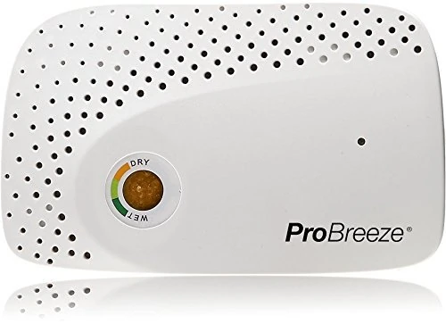 Pro Breeze Mini Rechargeable Dehumidifier for Absorbing Moisture in Small Spaces. NO BATTERIES Cordless Dehumidifier for Wardrobe, Bathroom, Drawer, Car & More (White)