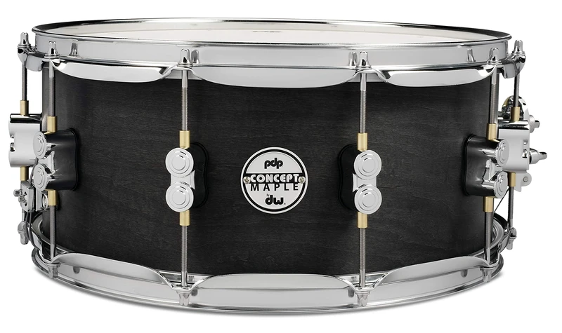 PDP By DW Black Wax Maple Snare Drum 6.5x14
