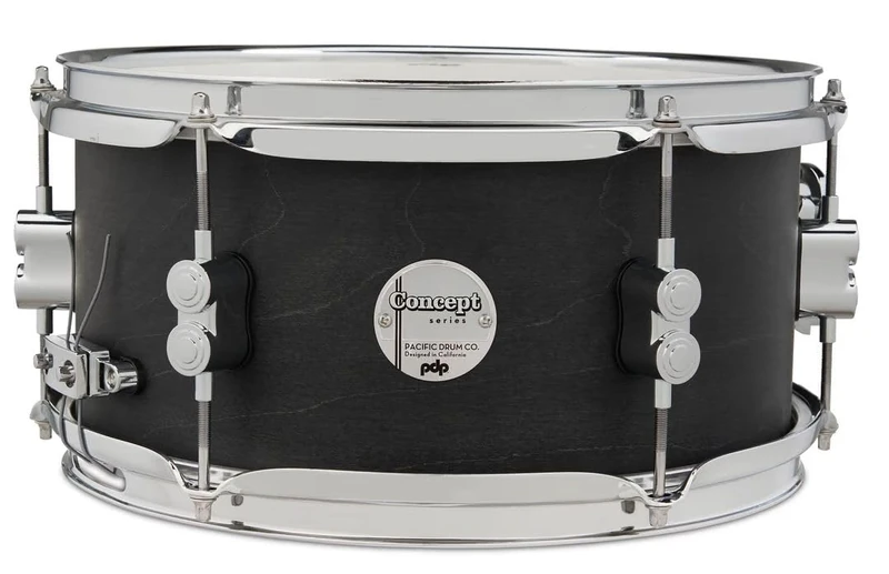 Pacific Drums Concept Series Maple Snare, 12" x 6", Black Wax