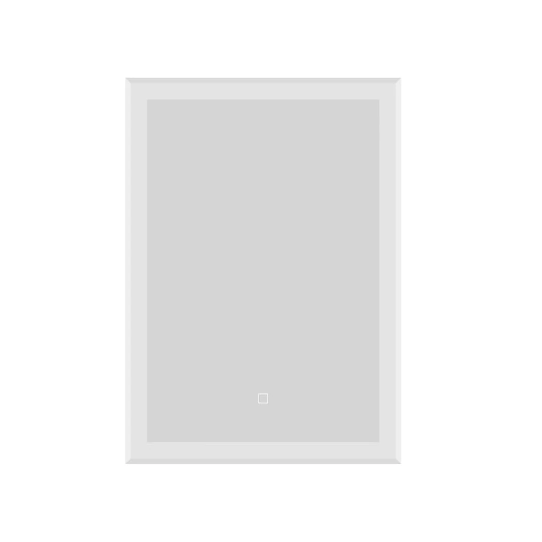 iBathUK Lustre Wall Mounted LED Bathroom Mirror, Modern Pre-Assembled Illuminated Light Up Mirror with 6500K LED Lighting, Demister Pad and Touch Switch Control, Portrait Mounting, 500 x 700mm