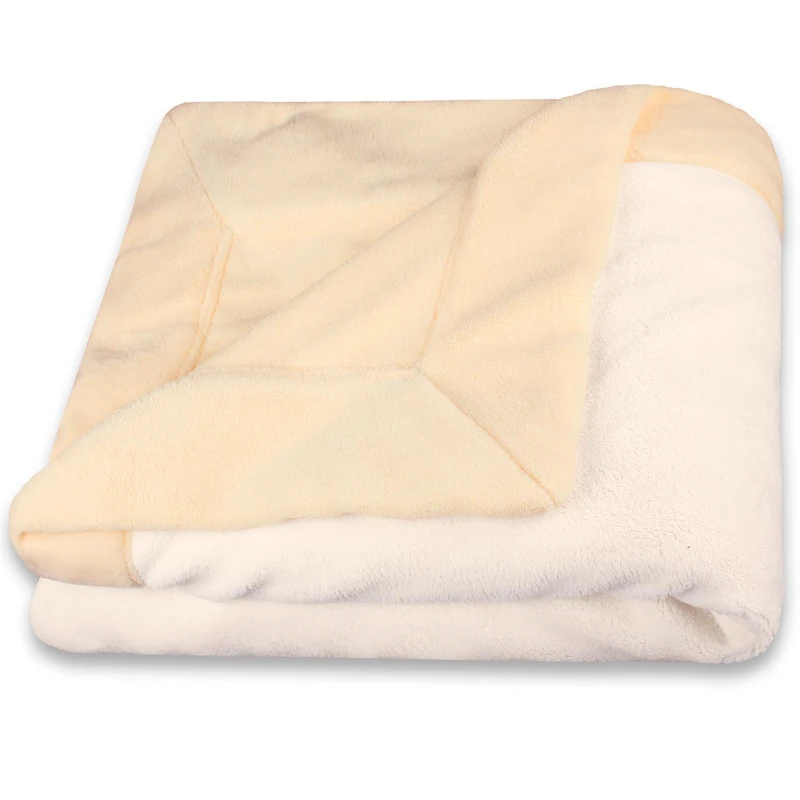 CelinaTex Toronto Bedspread/Blanket/Throw, Microfibre Coral Fleece Fluffy, Polyester, beige/creme weiß, 150 x 200
