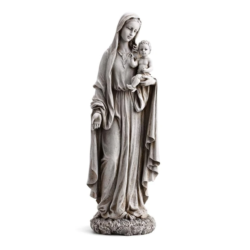 Christian Brands 23" Our Lady of Grace and Baby Jesus Garden Statue