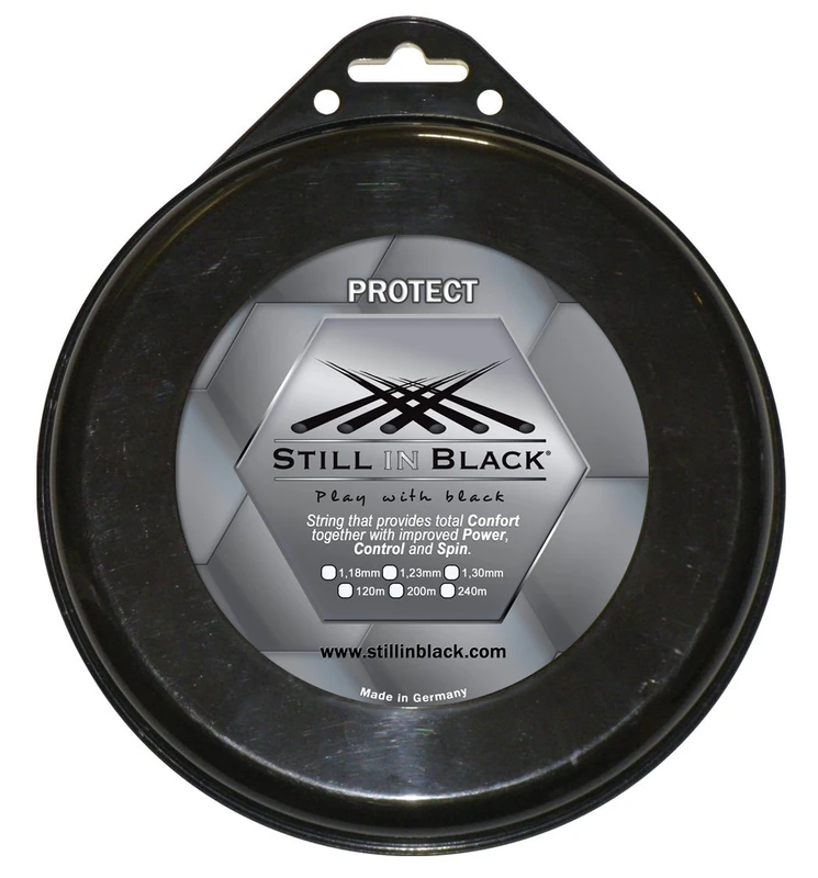 Still in Black Protect Reel tennis String-Grey, 120 mm x 1.30 m
