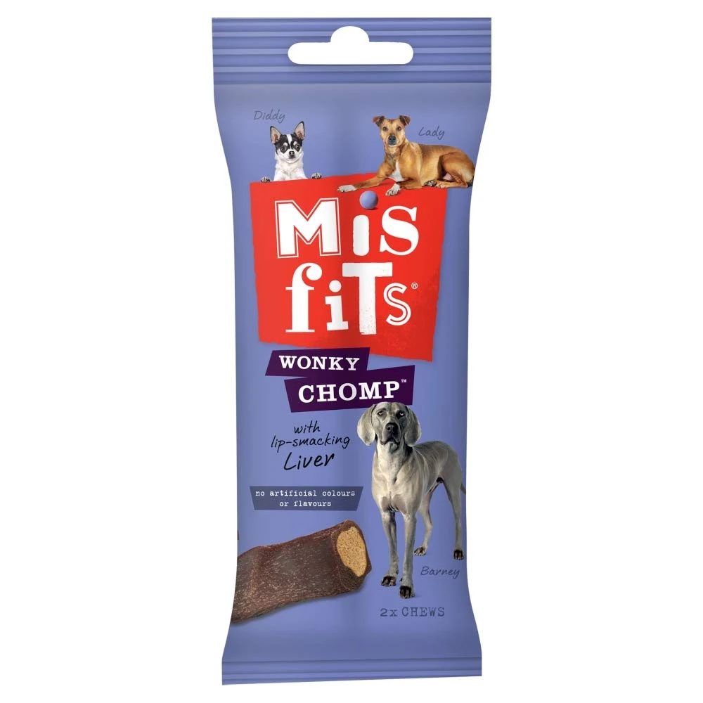 MISFITS Wonky Chomp Medium Dog Treats 2 Stick