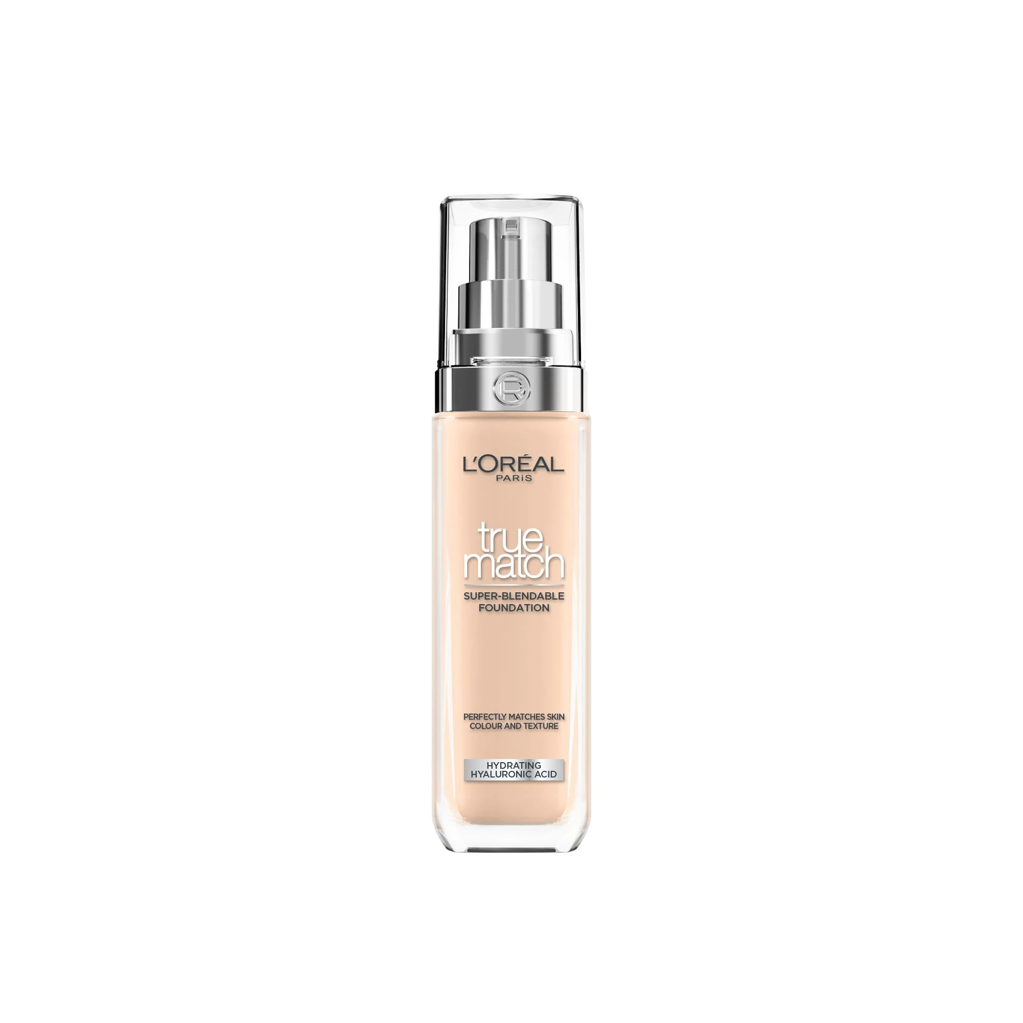 L'Oreal Paris True Match Liquid Foundation, Skincare Infused With Hyaluronic Acid, Spf 17, Available In 40 Shades,2.C Cool Rose, 30 Ml