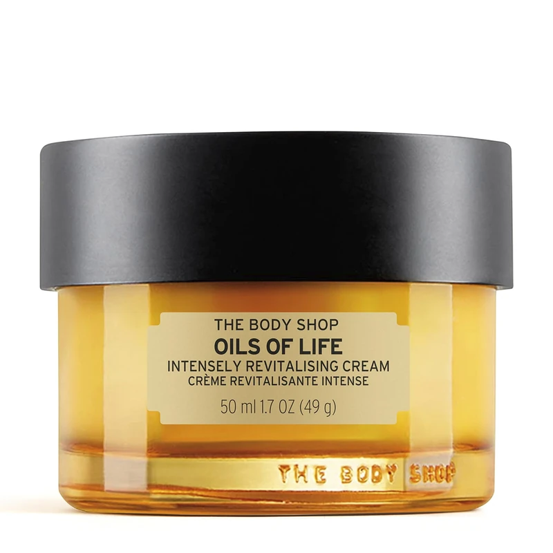 The Body Shop Oils of Life Intensely Revitalising Cream (1x 50ml), Nourishing Face Moisturiser for Women, Hydrating Day Cream with Seed Oils, 97% Natural Origin, Face Care for Mature Skin