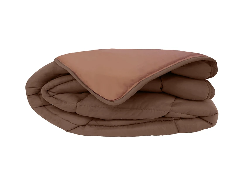 Poyet Motte Calgary Polyester Duvet Chocolate/Mocha, polyester, Chocolat/Moka, 240x220x1 cm