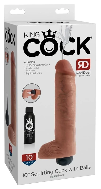 King Cock King Cock Squirting Cock with Balls Flesh 10in