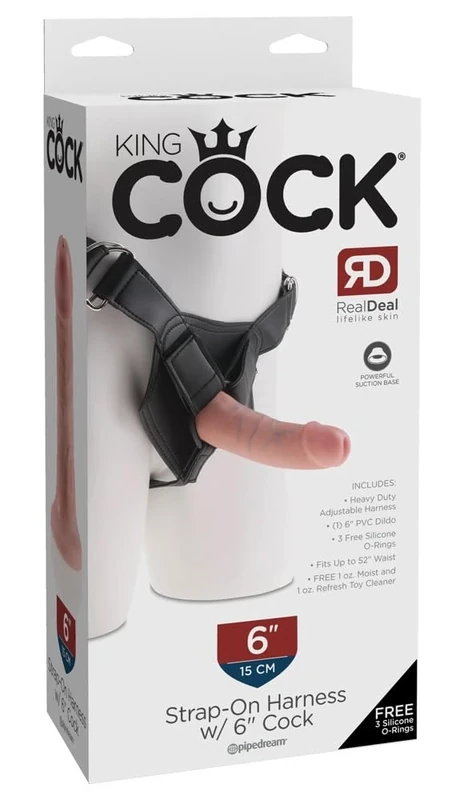King Cock King Cock Strap On Harness with Cock Flesh 6in
