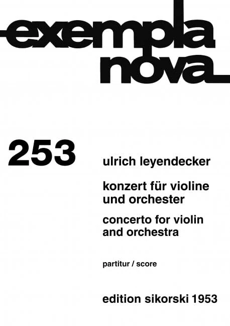 Konzert: für Violine und Orchester. Partition d'étude.