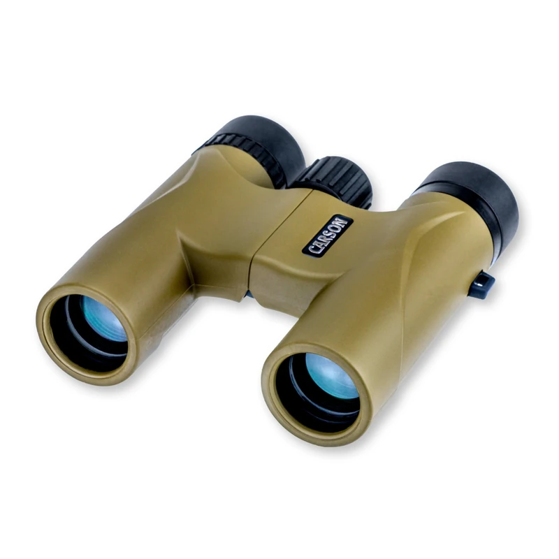 Carson Stinger 10X25mm Compact Binoculars for Bird Watching, Hunting and Travel, M, Olive Green
