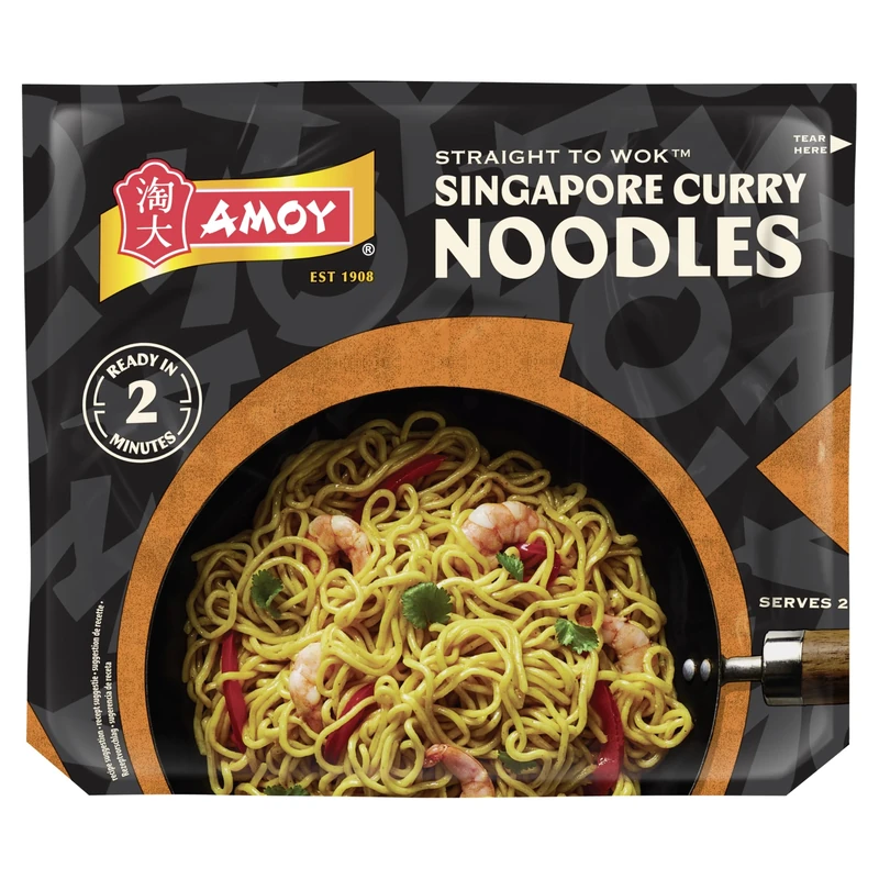 Amoy Straight to Wok Singapore Curry Noodles 2 x 150 g