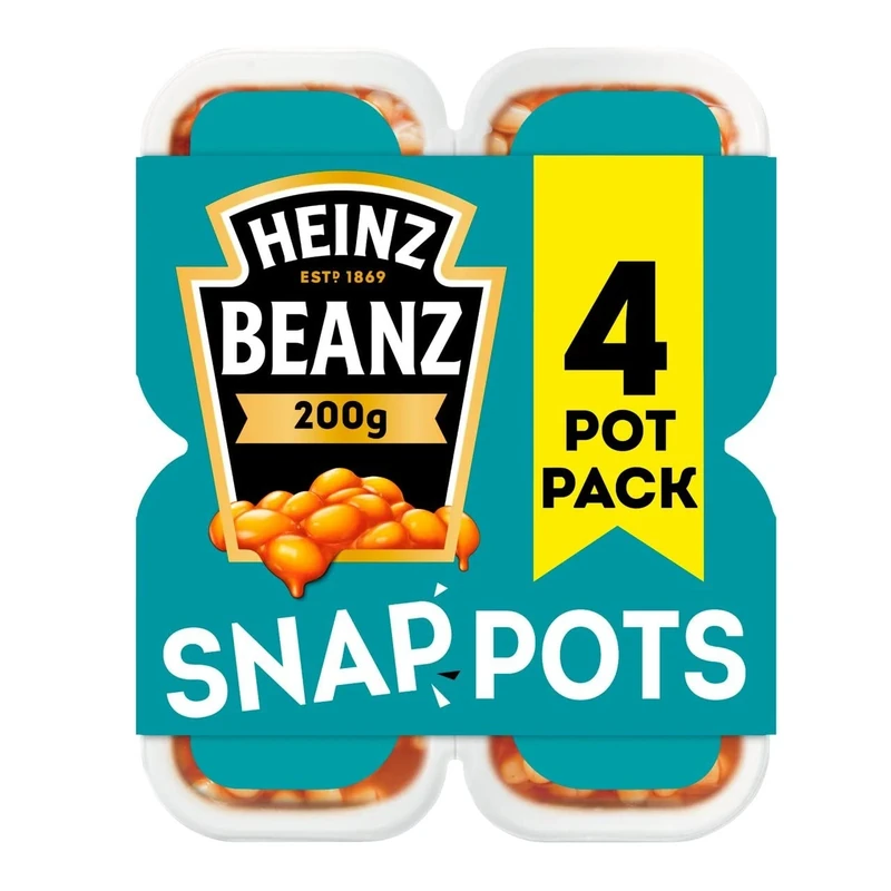 Heinz Baked Beans Snap Pots 200g (4 pack)
