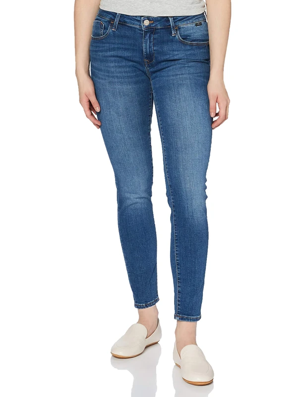 Mavi Women's Adriana Jeans, Blue Deep Shaded, 27W x 32L