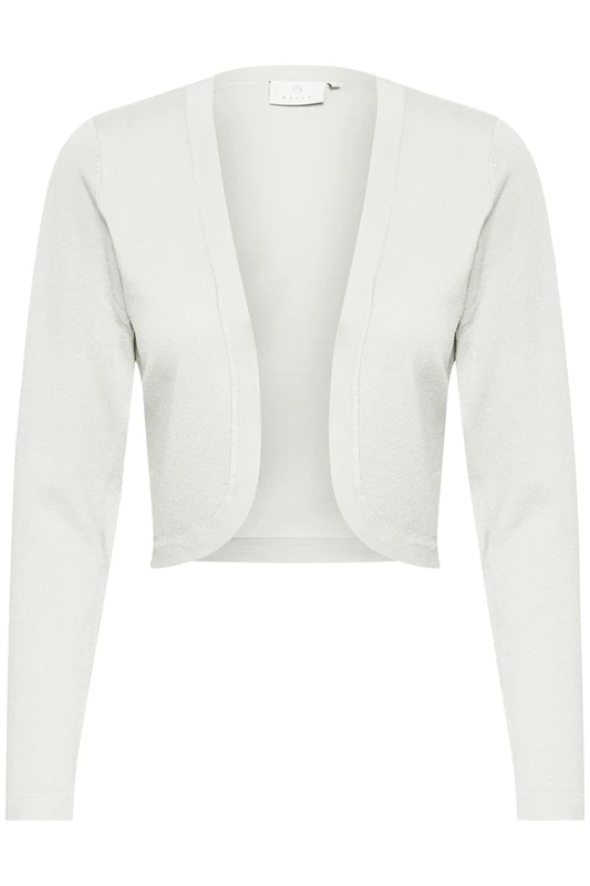 KAFFE Bolero Astrid Women's Elegant Long-Sleeved Cardigan Bolero Jacket, Chalk, L