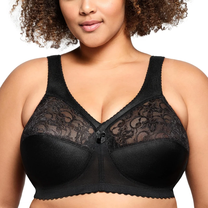 Glamorise MagicLift Original Support Wirefree Bra 1000 (Women's & Women's Plus) Black