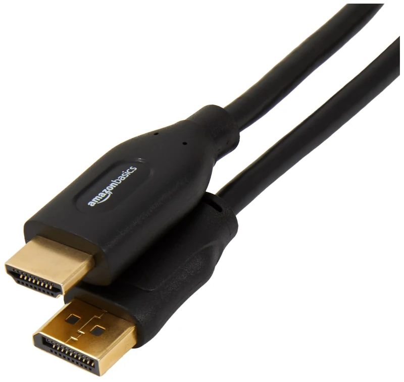 Amazon Basics DisplayPort to HDMI Display Cable, Uni-Directional, 1920x1200, 1080p, Gold-Plated Plugs, 7.6 m, Black