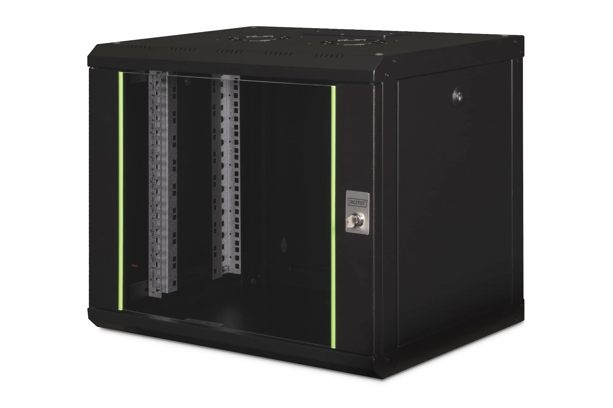 Digitus Network Cabinet - 19 Inch Rack - 9U - Wall Mountable - 450mm Depth - Load Capacity 100kg - Unique Series - Black