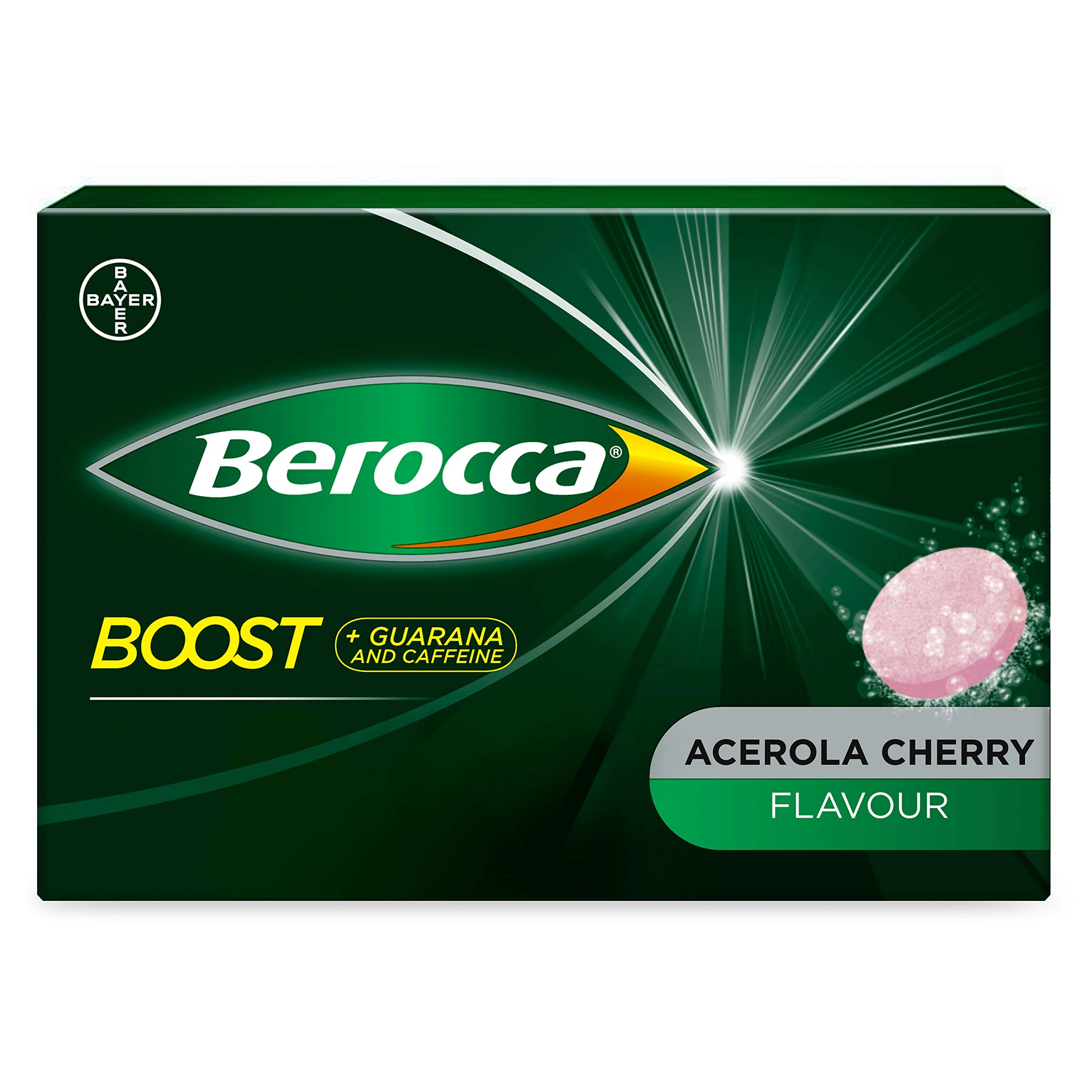 Berocca Boost Effervescent Tablets with Guarana, Caffeine and Vitamin B12, Also Contains Vitamin C and Magnesium, 1 Pack of 20-3 Weeks Supply
