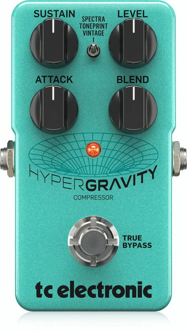 TC Electronic HYPERGRAVITY COMPRESSOR Exceptional Multiband Compression Pedal with Vintage Compressor Mode and Built-In TonePrints*, Compatible with PC and Mac