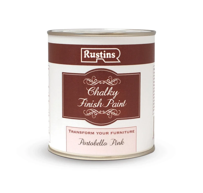 RUSTINS Chalky Finish Paint Portobello Pink 250ml