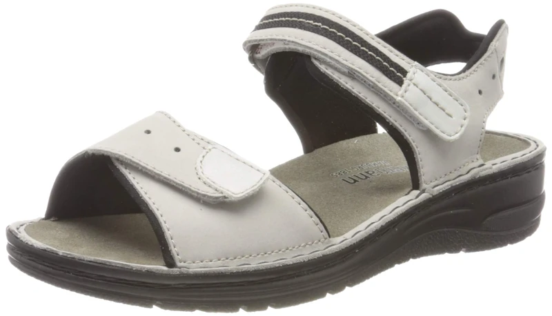 Berkemann Women's Leni Ankle Strap Sandals, Grey (Grau 980), 4.5 UK