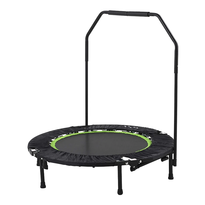 Tunturi Foldable Fitness Trampoline / Indoor trampoline / Rebounder - with Stability Bar - 41inch - Black