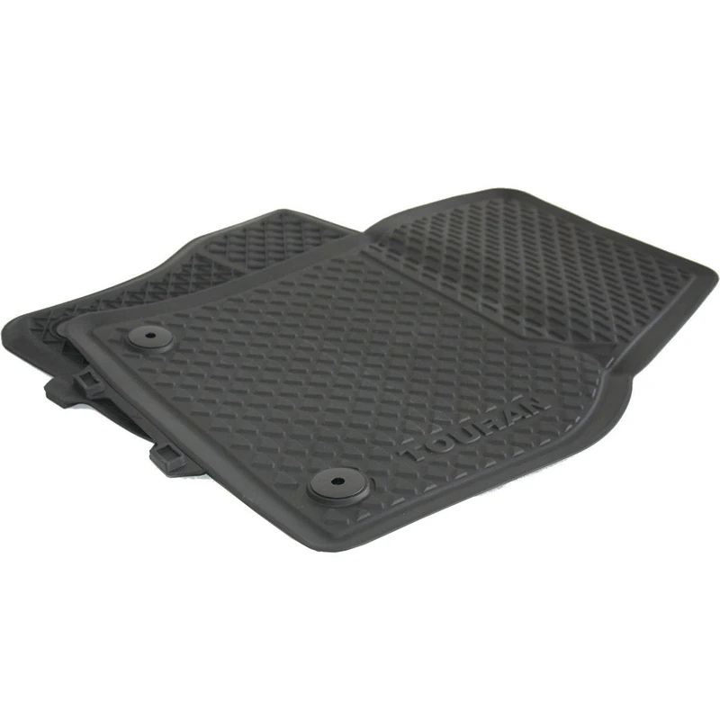 Volkswagen Rubber Fuãÿ Mats Original VW Touran Front Titanium All Weather Mats