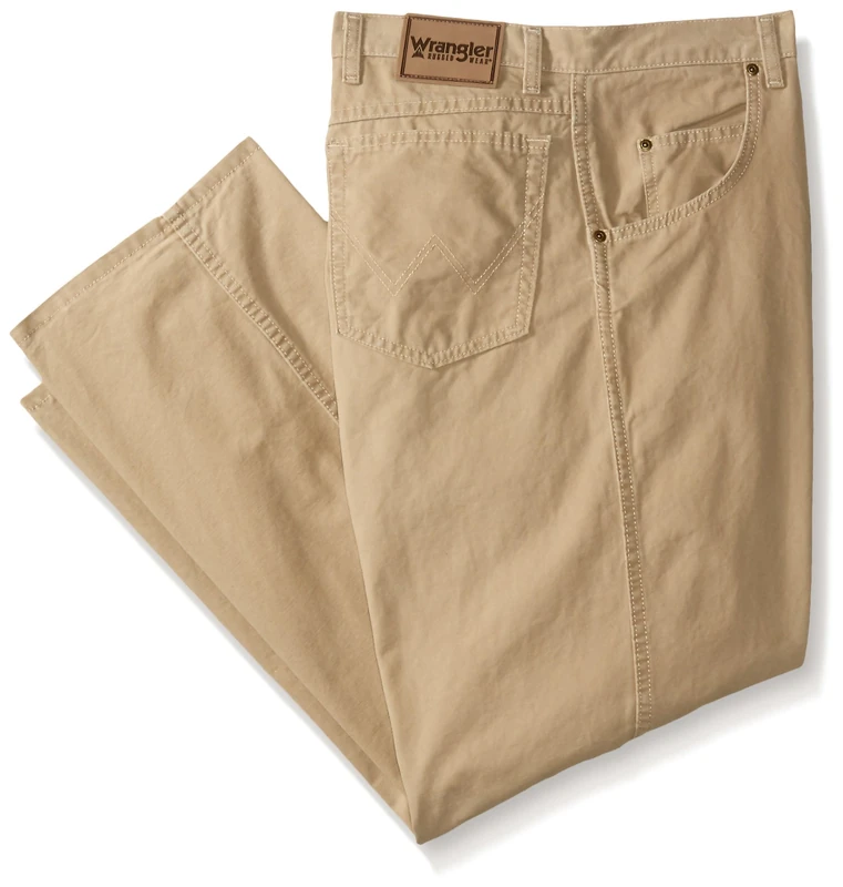 Wrangler Men's Big-Tall Rugged Wear Xbig Relaxed Fit Straight Leg Canvas Pant, Golden Khaki Canvas, 46W x 30L