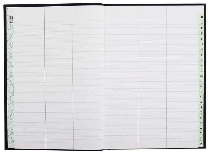 le dauphin - Ref. 397320D - 1 Directory register - Dimensions 29.7 X 21 cm - A4 format - Cross directory (with lines) - 90 g interior paper - 300 pages - hard black canvas cover