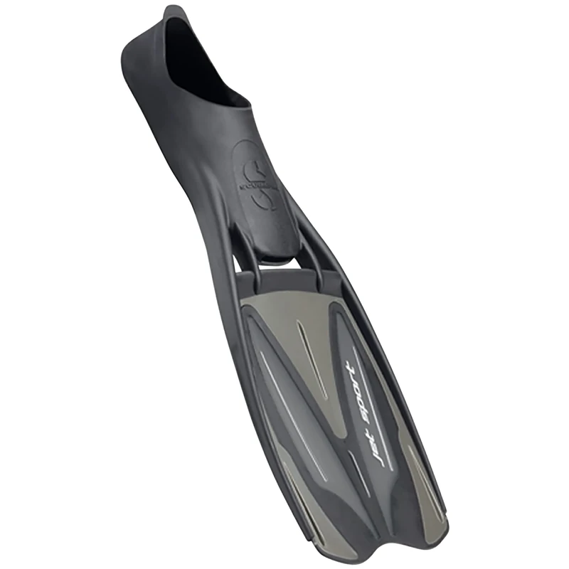 Scubapro Unisex Jet Sport Open Heel Scuba Diving Fins, Black / Grey