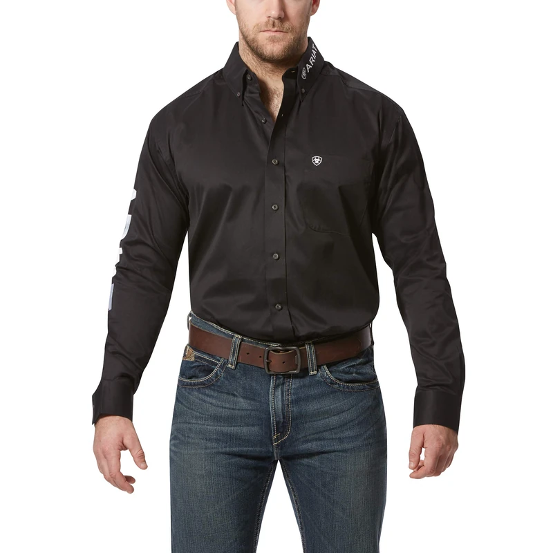 ARIAT Men's big Shirt, Black White, L UK